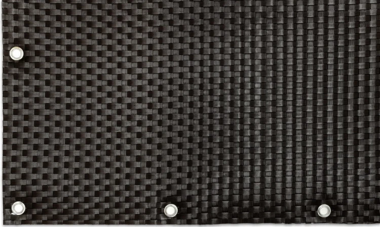 RattanArt Mata technorattanowa oczkowana osłona balkonowa 110x100cm Ciemny brąz 1200 g/m2 RD02