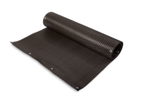 RattanArt Mata technorattanowa oczkowana osłona balkonowa 110x100cm Ciemny brąz 1200 g/m2 RD02