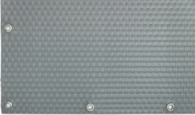 RattanArt Mata technorattanowa oczkowana osłona balkonowa 100x100cm Jasnoszary 1200 g/m2 RD17