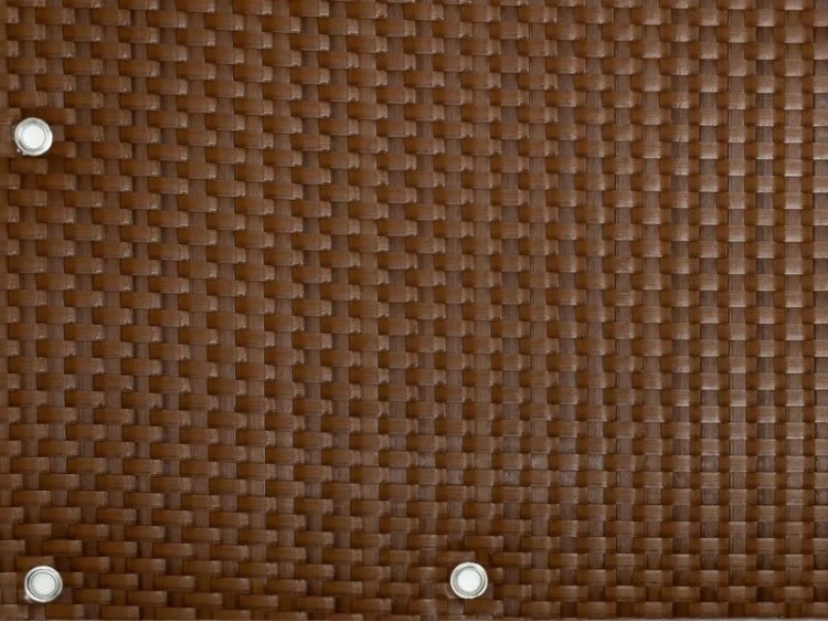 RattanArt Mata technorattanowa oczkowana osłona balkonowa 100x100cm Miodowy brąz 1200 g/m2 RD13