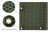 RattanArt Mata technorattanowa oczkowana osłona balkonowa 100x100cm Zielony 1200 g/m2 RD12