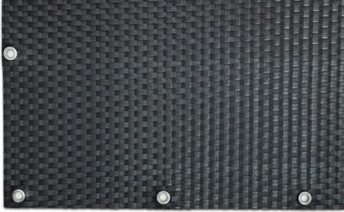 RattanArt Mata technorattanowa oczkowana osłona balkonowa 90x100cm Antracyt 1200 g/m2 RD03