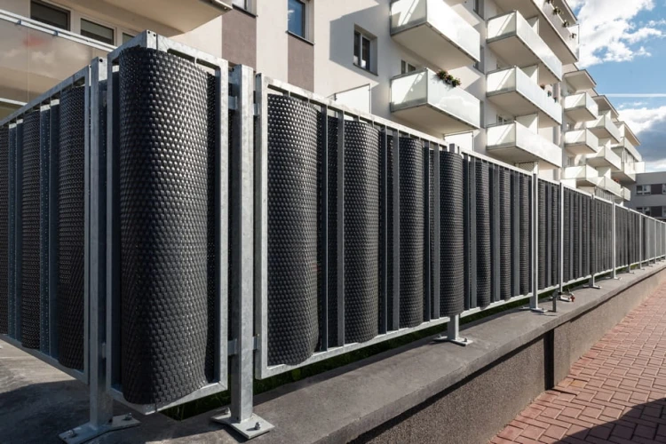 RattanArt Mata technorattanowa osłona balkonowa 90x100cm Brąz mix 1200 g/m2 RD06