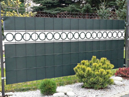 RattanArt Taśma ogrodzeniowa materiałowa osłona płotu 19.3x4800cm Zielony 150 g/m2 RJ03