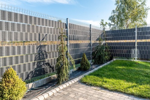 aśma Ogrodzeniowa Technorattanowa RattanArt 19x255 cm Czarno-Szary RX112 Pasek