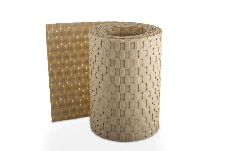 RattanArt Taśma ogrodzeniowa technorattanowa osłona płotu 19x255cm Kremowy 1200 g/m2 RD18