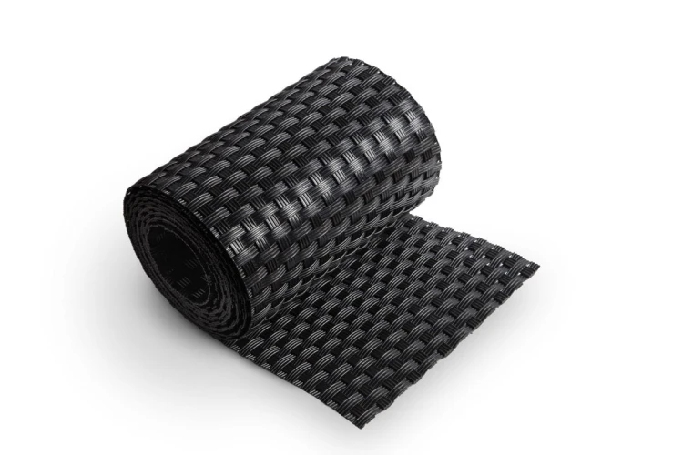 RattanArt Taśma ogrodzeniowa technorattanowa osłona płotu 19x255cm Czarny 1200 g/m2 RD04