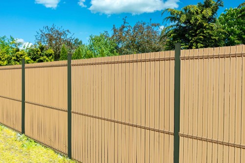 RattanArt Listwy ogrodzeniowe pionowe wąskie 123x250 cm Słomkowy RD08