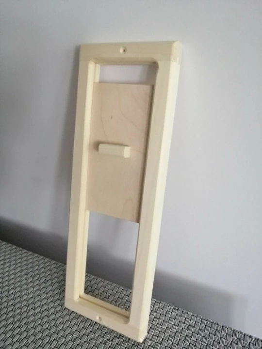 RattanArt Zasuwka wentylacyjna osikowa 375x130x22mm Jasne drewno