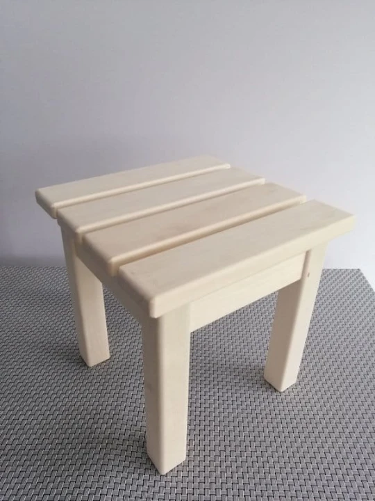 RattanArt Stołek osikowy drewniany 300x300x300mm Jasne drewno