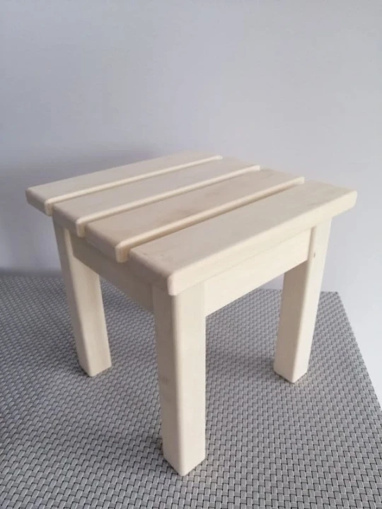 RattanArt Stołek osikowy drewniany 300x300x300mm Jasne drewno
