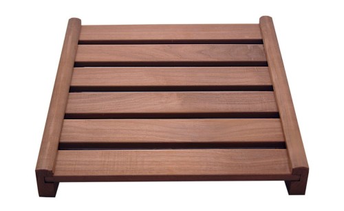 RattanArt Podgłówek osikowy zwykły thermo 370x400x120mm Ciemne drewno