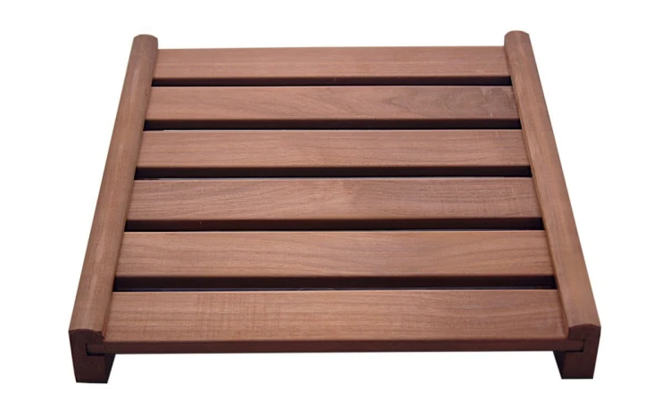 RattanArt Podgłówek osikowy zwykły thermo 370x400x120mm Ciemne drewno