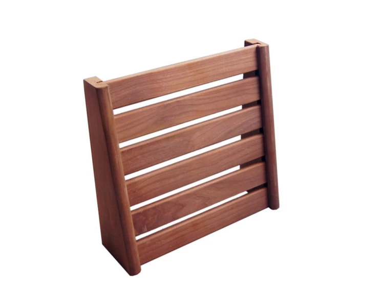 RattanArt Podgłówek osikowy zwykły thermo 370x400x120mm Ciemne drewno