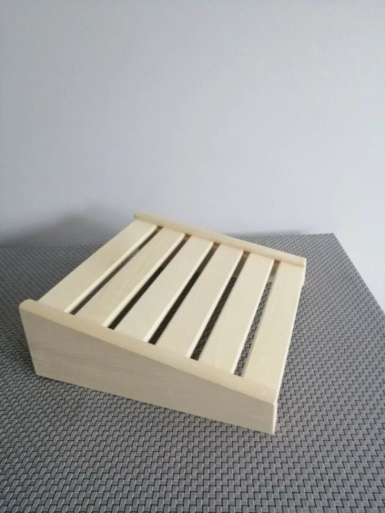 RattanArt Podgłówek osikowy zwykły 370x400x120mm Jasne drewno