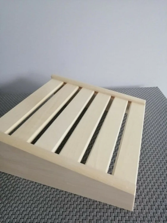 RattanArt Podgłówek osikowy zwykły 370x400x120mm Jasne drewno