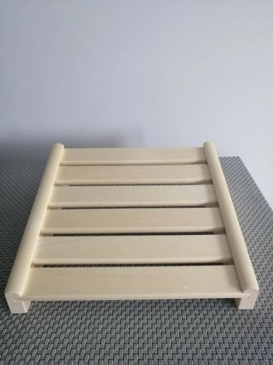 RattanArt Podgłówek osikowy zwykły 370x400x120mm Jasne drewno