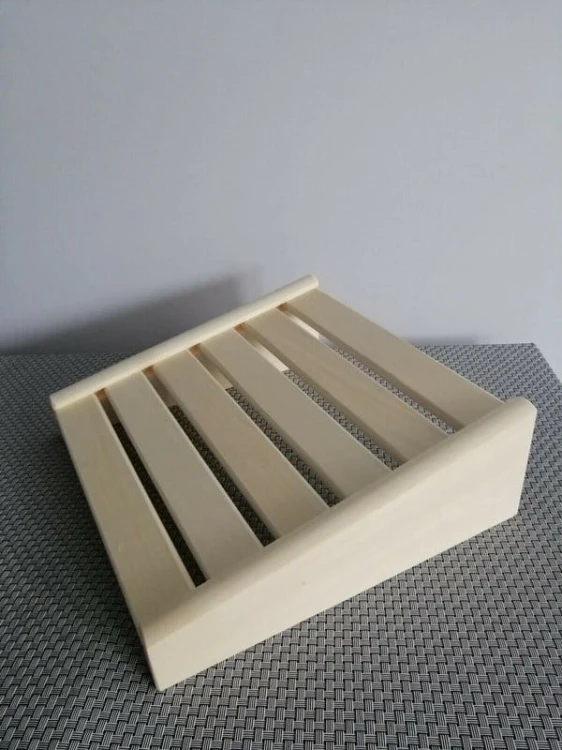 RattanArt Podgłówek osikowy zwykły 370x400x120mm Jasne drewno