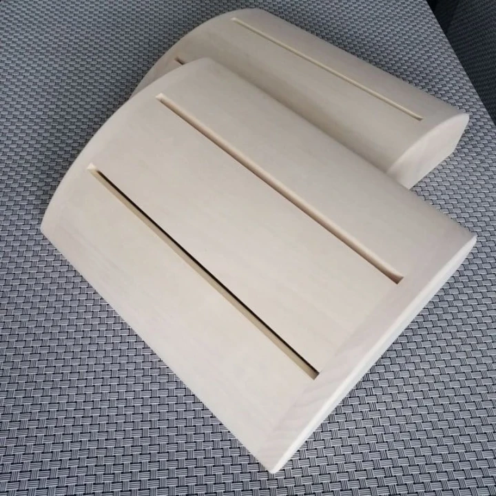 RattanArt Podgłówek osikowy owalny jasny 345x255x80mm Jasne drewno
