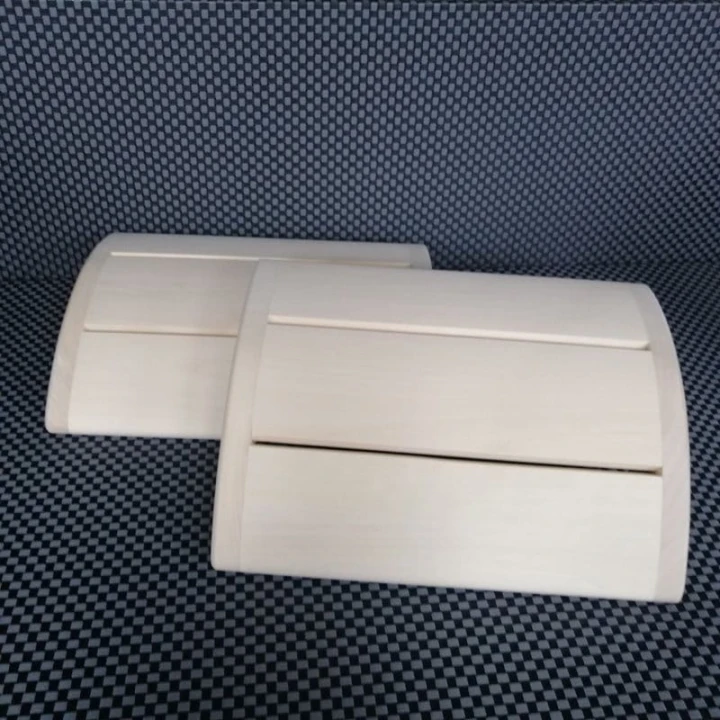 RattanArt Podgłówek osikowy owalny jasny 345x255x80mm Jasne drewno