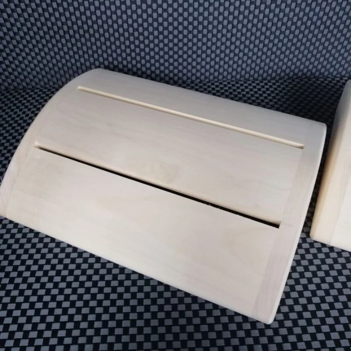 RattanArt Podgłówek osikowy owalny jasny 345x255x80mm Jasne drewno
