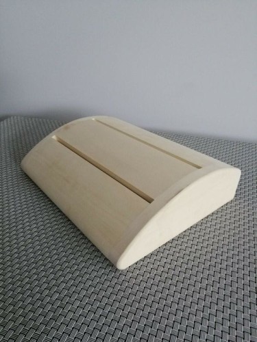 RattanArt Podgłówek osikowy owalny jasny 345x255x80mm Jasne drewno