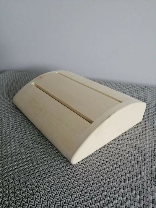 RattanArt Podgłówek osikowy owalny jasny 345x255x80mm Jasne drewno