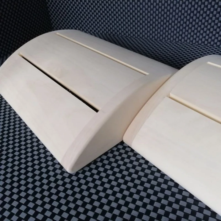 RattanArt Podgłówek osikowy owalny jasny 345x255x80mm Jasne drewno