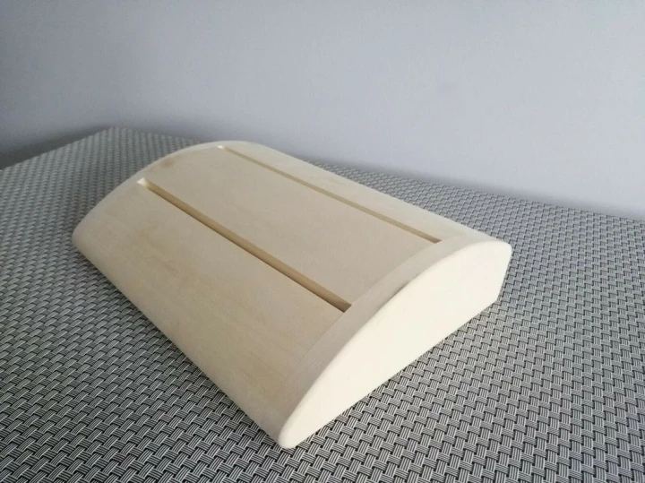 RattanArt Podgłówek osikowy owalny jasny 345x255x80mm Jasne drewno