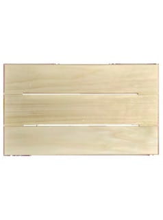 RattanArt Osłona lampy osikowa paski narożna 325x220x40mm Jasne drewno