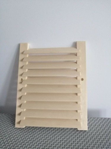 RattanArt Osłona lampy osikowa lamelkowa narożna 330x265x30mm Jasne drewno