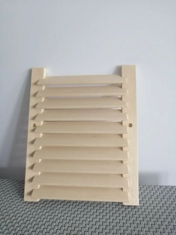 RattanArt Osłona lampy osikowa lamelkowa narożna 330x265x30mm Jasne drewno