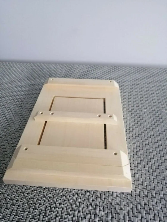 RattanArt Osłona lampy osikowa kwadrat narożna 330x235x40mm Jasne drewno