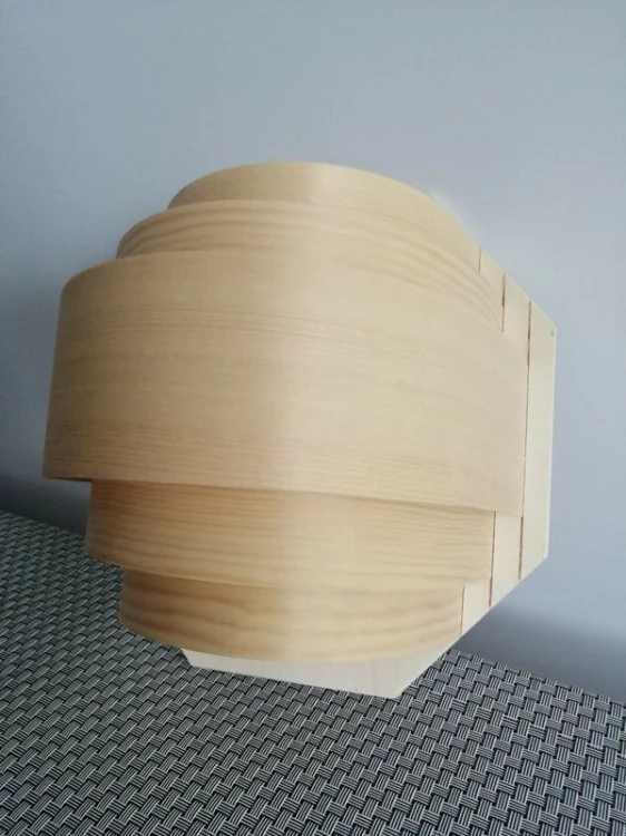 RattanArt Osłona lampy osikowa 300x280x180mm Jasne drewno