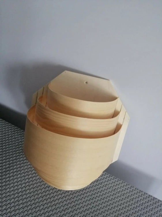 RattanArt Osłona lampy osikowa 300x280x180mm Jasne drewno