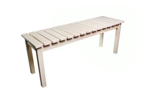 RattanArt Ławka osikowa duża bez oparcia 1160x450x360mm Jasne drewno