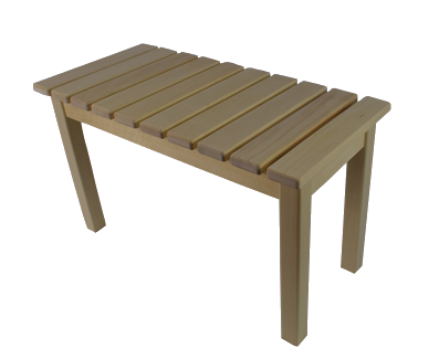 RattanArt Ławka osikowa mała bez oparcia 765x450x360mm Jasne drewno