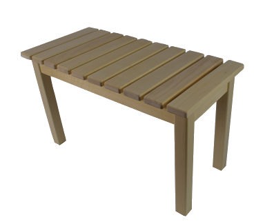 RattanArt Ławka osikowa mała bez oparcia 765x450x360mm Jasne drewno