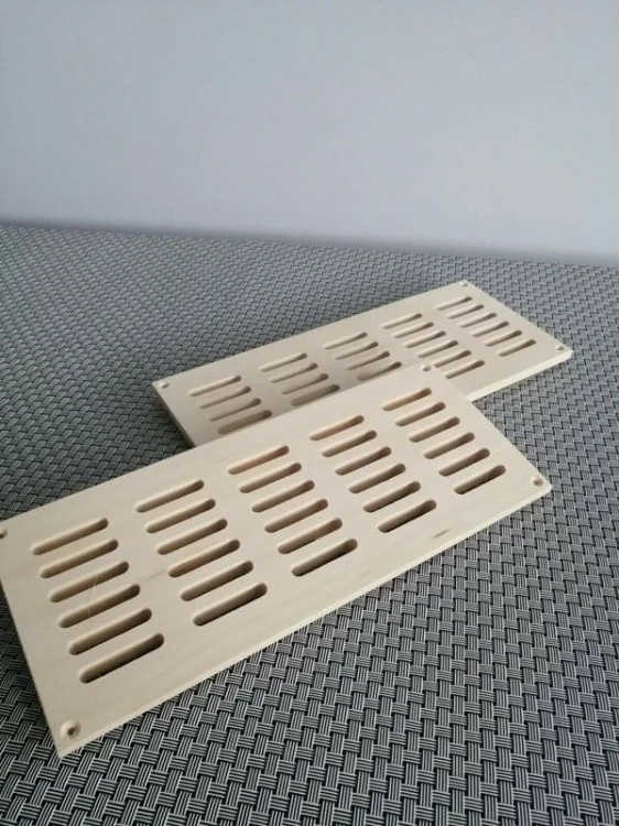 RattanArt Kratka wentylacyjna osikowa 315x130x20mm Jasne drewno