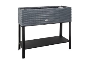 Ziołownik z Nawodnieniem i Stelażem RattanArt 95x40x30 cm Antracyt RD03