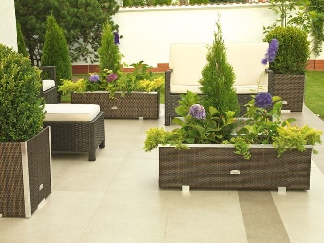 RattanArt Donica ogrodowa technorattanowa 100x30x60cm Miodowy brąz RD13