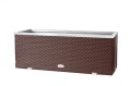 RattanArt Donica ogrodowa technorattanowa 108x39x43cm Ciemny brąz RD02