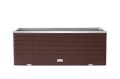 RattanArt Donica ogrodowa technorattanowa 98x25x34cm Kremowy RD18