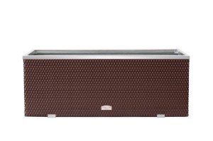 Donica Technorattanowa RattanArt 98x25x34 cm Jasnoszara RD17 Bez Ocieplenia