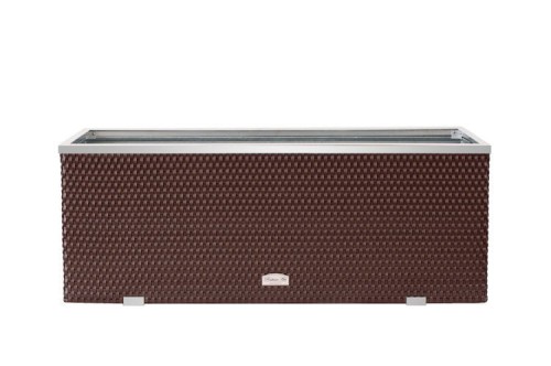 Donica Technorattanowa RattanArt 98x25x34 cm Biała RD07 Bez Ocieplenia