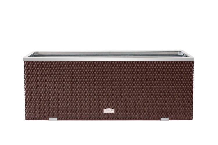 Donica Technorattanowa RattanArt 98x25x34 cm Biała RD07 Bez Ocieplenia