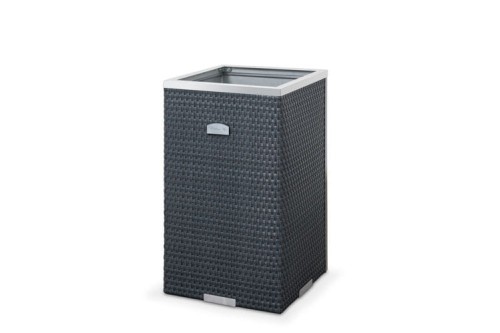 Donica Technorattanowa RattanArt 35x35x60 cm Antracyt RD03 Bez Ocieplenia