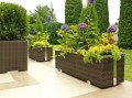 RattanArt Donica ogrodowa technorattanowa 35x35x60cm Antracyt RD03