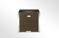 RattanArt Donica ogrodowa technorattanowa kwadratowa aluminiowe elementy 46x46x46cm Zielony RD12