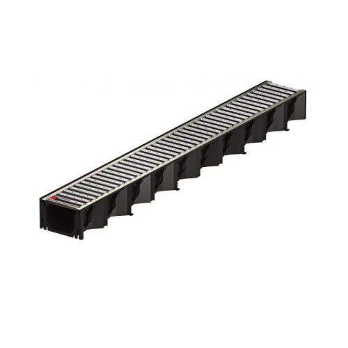 ACO Hexaline 2.0 odwodnienie liniowe kanał z rusztem stal ocynkowana 100 cm czarny